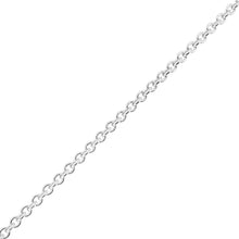 Load image into Gallery viewer, Platinum round cable chain, 1.3 mm, 22 inch adjustable slide...

