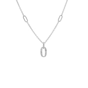 18KT white gold necklace with 1.00ctw round diamonds, G/H-SI...