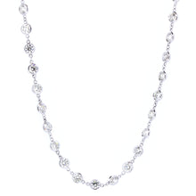 Load image into Gallery viewer, 14KT white gold diamonds by the yard necklace with 12.00ctw ...
