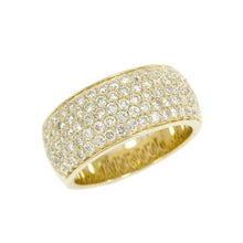 Load image into Gallery viewer, 18KT yellow gold pave set band with 1.37ctw round diamonds, ...
