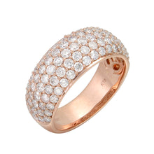 Load image into Gallery viewer, 18KT rose gold pave set band with 1.68ctw round diamonds, H/...
