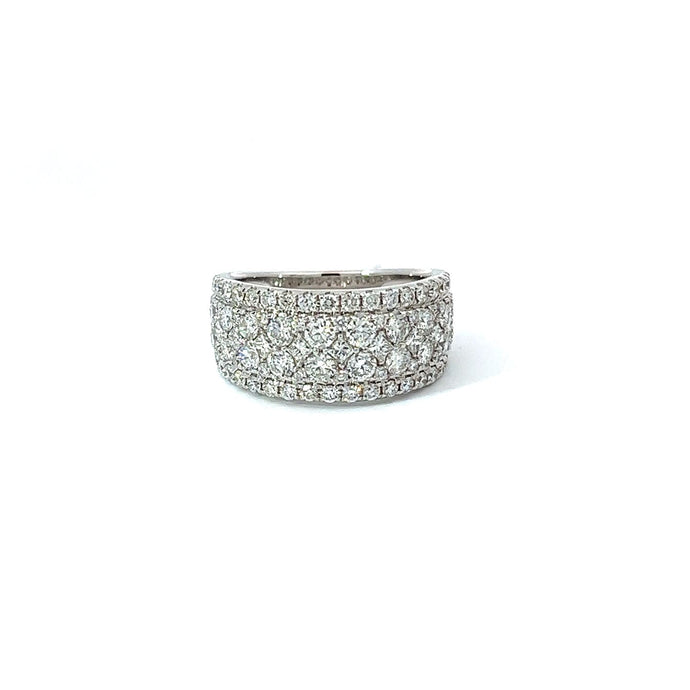 18KT White Gold Pave Band Band with 2.50ctw diamonds, G/H-SI