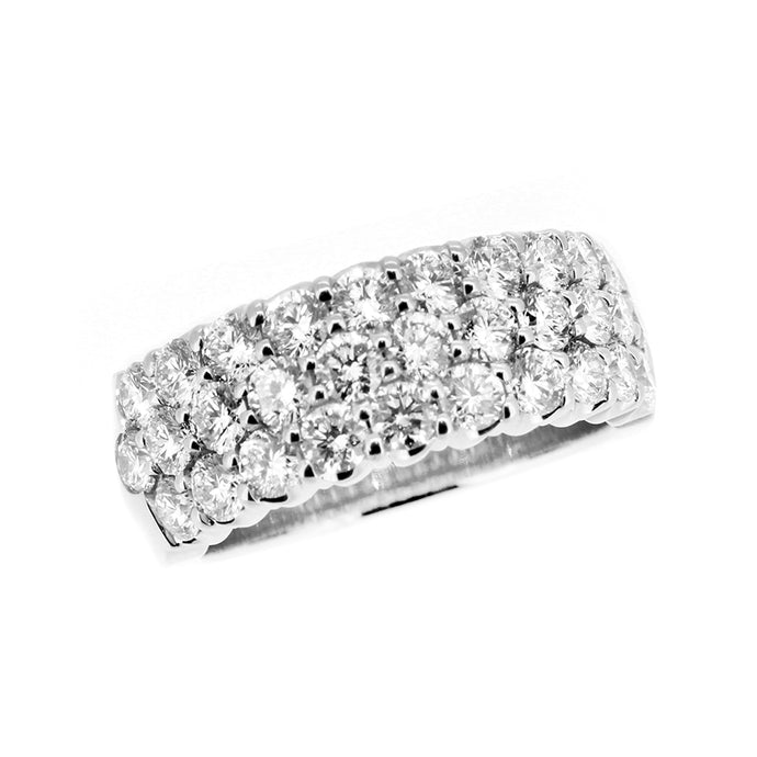 14KT white gold band with 2.01ctw round brilliant cut diamon...