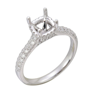 18KT White Gold Under-halo Ring with 0.37ctw diamonds, I-SI ...