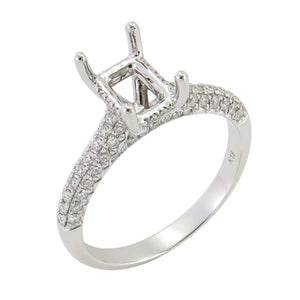 18KT White Gold Under-halo Ring with 0.42ctw diamonds, I-SI ...
