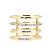 Load image into Gallery viewer, 18KT yellow gold ring with 0.15ctw round diamonds, G/H-VS (2...
