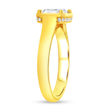 Load image into Gallery viewer, 18KT yellow gold engagement ring with 0.10ctw round diamonds...
