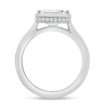 Load image into Gallery viewer, 18KT white gold engagement ring with 0.10ctw round diamonds,...
