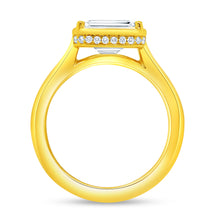 Load image into Gallery viewer, 18KT yellow gold engagement ring with 0.10ctw round diamonds...
