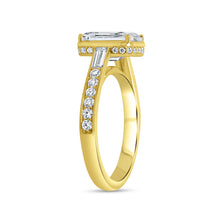 Load image into Gallery viewer, 18KT yellow gold engagement ring with 0.32ctw round and 0.23...
