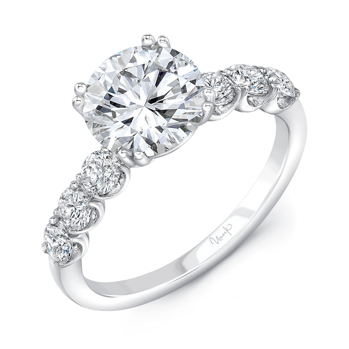 14KT White Gold  Engagement Ring with 0.58ctw diamonds, G/H-...