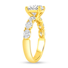 Load image into Gallery viewer, 18KT yellow gold engagement ring with 1.18ctw oval diamonds,...

