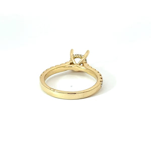 14KT yellow gold semi-mount with 0.47ctw round diamonds, G/H...