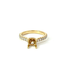 Load image into Gallery viewer, 14KT yellow gold semi-mount with 0.47ctw round diamonds, G/H...
