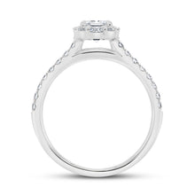 Load image into Gallery viewer, 14KT White Gold Emerald Cut Halo Engagement Ring with 0.41ct...
