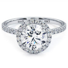 Load image into Gallery viewer, 18KT White Gold Halo Engagement Ring with 0.52ctw diamonds, ...
