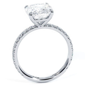 18KT White Gold Cushion Engagement Ring with 0.45ctw diamond...